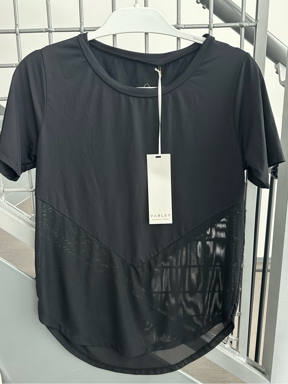 NWT Varley Women’s Black Short Sleeve Mesh Tee Size XS